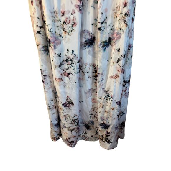 Show Me Your MuMu Sirene Maxi Dress Size Small Satin Strapless Bouquet Beauty - Picture 3 of 5